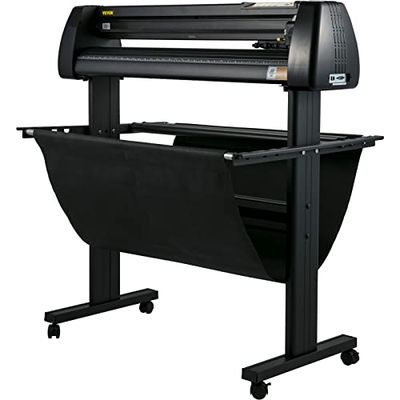 VEVOR vinylskärare, 34-tumspaket, vinylskärmaskin, manuell vinylskrivare, LCD-display, plotterskärare, skyltskärning med Signmaster-programvara för design och skärning, med tillbehör,