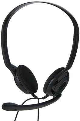 Sennheiser PC 5 chat, headset voor internetcommunicatie, e-learning en gaming, microfoon met ruisonderdrukking, voor casual gaming, laag gewicht, hoog comfort, minimalistisch, zwart