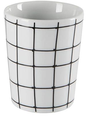 Spirella Gobelet Porcelaine VISBY Noir & Blanc