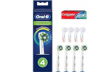 Oral-B Têtes de rechange Pro Cross Action Black, 4 têtes