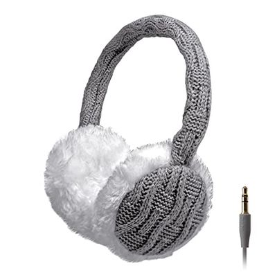 SBS Cuffia stereo WOOL con microfono e tasto di risposta, colore Grigio/Bianco Connettore Jack 3,5 mm