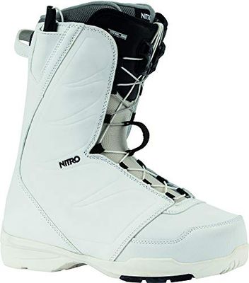Nitro Snowboards Damen Flora TLS '20 All Mountain Freestyle Schnellschnürsystem günstig Boot Snowboardboot Botas de Snowboard, Mujer, Blanco, 28,5
