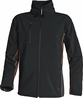 Delta Plus jas van "Softshell" polyester/elastaan met 3 gelamineerde lagen, zwart-geel, XL, zwart-oranje, 10