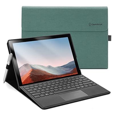 Omnpak Hoes Voor Microsoft Surface pro 7+ (2021)/ Surface pro 7(2019)/ Surface Pro 6(2018)/ Surface Pro 5(2017)/ Surface Pro 4, Instelbare Kijkhoek, Compatibel met Type Cover-toetsenbord