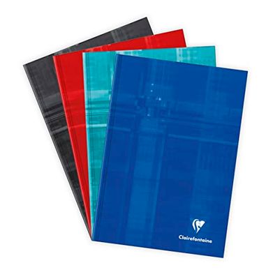 Clairefontaine 9516C Rigid Laminated Brochure Notebook - A5 14,8x21 cm - 192 Lined Pages - 90 g White Paper - Random Colour Laminated Card Cover