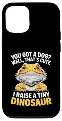 I Raise A Tiny Dinosaur! Bearded Dragon Lover Reptile Case for iPhone 12/12 Pro