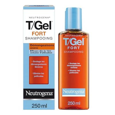 Neutrogena T/Gel Shampoing Démangeaisons Intenses, Elimine pellicules des las 1iere Semaine, 250 ml (l'emballage peut varier)