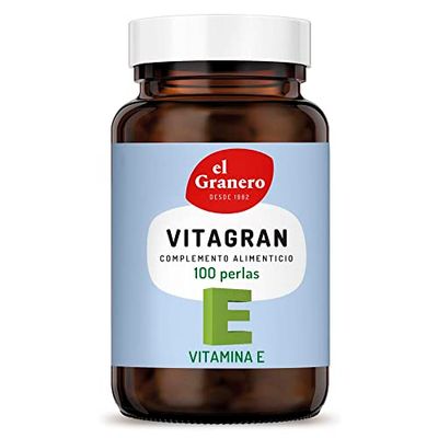 El Granero Integral - Pack de 6 Unidades - Vitagran E - 100 Perlas - Elaborado a Base de Vitamina E y Aceite de Semillas de Soja - Ayuda a la Correcta Circulación - Antioxidante