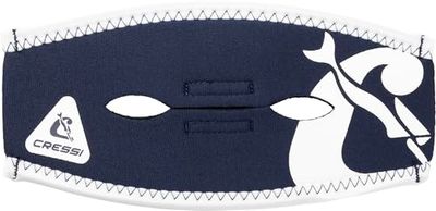 Cressi Copricinghiolo in Neoprene per Maschere Immersione e Snorkeling, Unisex Adulto, Blu Navy/Bianco, Unica