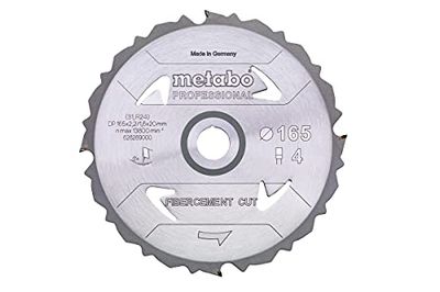 METABO 628289000 - Hoja de sierra Fibercement Cut Professional 165x20 mm dientes 4 DFZ 5°