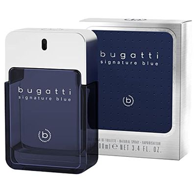 bugatti Signature Blue Perfume for Men, 100 ml, Fresh eau de Toilette with Fresh Fragrance, Men's Perfume for All Ages, for Any Occasion and Occasion, Elegant, Sporty, Aromatic