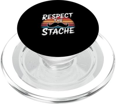 Respect The Stache Bigote se ve encanto ||- PopSockets PopGrip para MagSafe