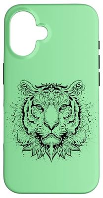 Womens Mandala Zen Tribal Art Illustration Tiger Lover Custodia per iPhone 16