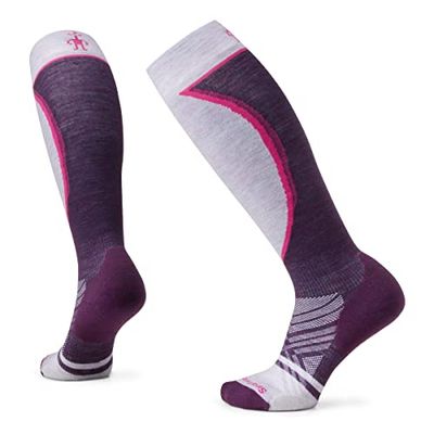 Smartwool Women's Ski Targeted Cushion Socks Calzini OTC con Cuscino mirato per Sci da Donna, Purple Iris, S (Pacco da 2)