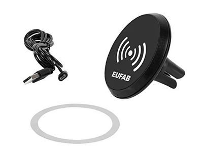 EUFAB 16453 Induction Charger with Magnetic Mobile Phone Holder