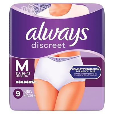 Always Discreet fraldas para incontinência