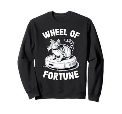 Wheel Of Fortune Cat Joke Robot Vacuum Cleaner Cat Sweatshirt