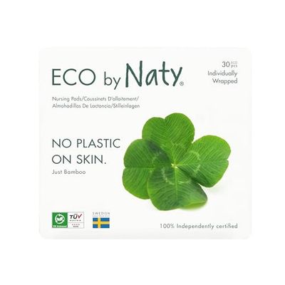 Eco by Naty Disposable Breast Pads – Nursing Pads for Breastfeeding Mothers, Perfect for Pregnancy and Postpartum, Compostable and Plant-Based Materials (30 Count)