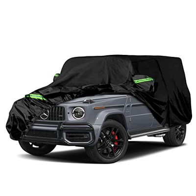 sportuli Housses de voiture imperméables de rechange pour Mercedes Benz Classe G 500 550 650 2004-2022 6 couches avec fermeture éclair de porte et bandes coupe-vent pour protection contre la neige, la
