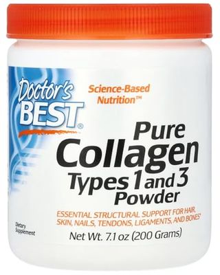 Doctor's Best - Colágeno Puro Tipo 1 y 3 | Apoya la salud de la piel y las articulaciones - 200g Polvo