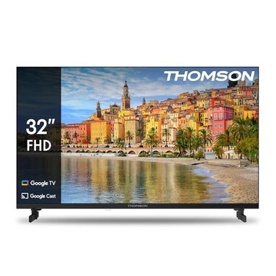 Thomson 32 Pollici (81 cm) Full HD Google Smart TV, Wi-Fi, Dolby Audio, HDR10, Bluetooth 5.1, Triple-Tuner (Cavo/Satellite/Antenna), HDMI, CI+, A+ Pannello - 32FG2S14