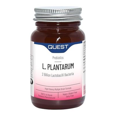 Quest L Plantarum Probiotic Capsules 2 Billion CFU for Immune & Digestive Support. Helps Restore Gut Friendly Bacteria & Regulate Immune Responses. Vegan & Gluten Free (90 Capsules)