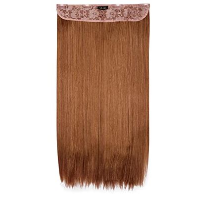 Lullabellz Thick Straight Clip In Hair Extensions 24-Inch Mixed Auburn