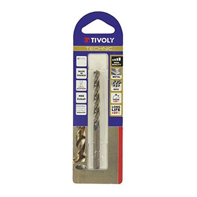 TIVOLY 11468520850 - Broca para metal HSSE5 Cabo cilíndrico TECNIC COBALT diâmetro 8,5 mm comprimento 117 mm profundidade de corte 75 mm