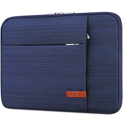 Lacdo 14 inch Laptoptas Laptop Sleeve Case voor HP ASUS Acer Lenovo Samsung Chromebook 14, ASUS VivoBook/ZenBook 14, Lenovo ThinkPad/IdeaPad 14, HP EliteBook 14, Dell Inspiron 14 Beschermhoes, Blauw