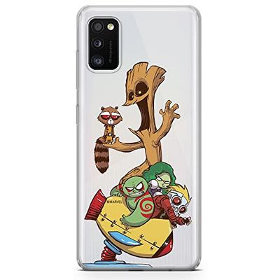 ERT GROUP mobiltelefonfodral för Samsung A41 originalt och officiellt licensierat Marvel mönster Guardians of the Galaxy 020 optimalt anpassad till formen på mobiltelefonen, gedeeltelijk transparant