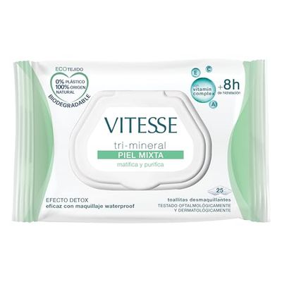 Vitesse Tri-Minerale Pelle Misto Salviette struccanti 25 U Unisex