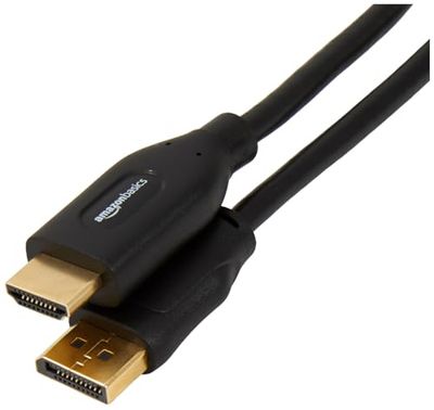 Amazon Basics DisplayPort till HDMI-kabel med guldpläterade kontakter 7,6 m