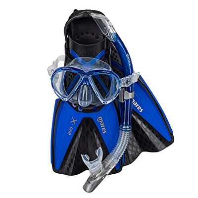 Mares Aquazone Set X-One Marea - Set Composto da Maschera, Boccaglio e Pinne Adulto – Unisex, Blu, S/M