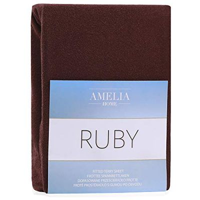 AmeliaHome Hoeslaken 120x200-140x200, Brown