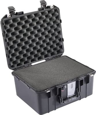 Peli 1507 Air Valigia Protettiva Leggera Per Camera DSLR E Attrezzatura Delicata, Impermeabile E Anti Polvere, 24L Di Capacità, Fabbricato In USA, Con Inserto In Schiuma Personalizzabile, Colore: Nero