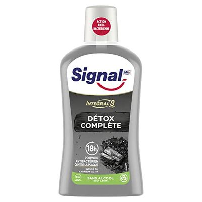 Signal Integral 8 Nature Elements 500 ml antibakteriella munbadshorts med aktivt kol, blekningskapacitet, skydd och blekning, 500 ml