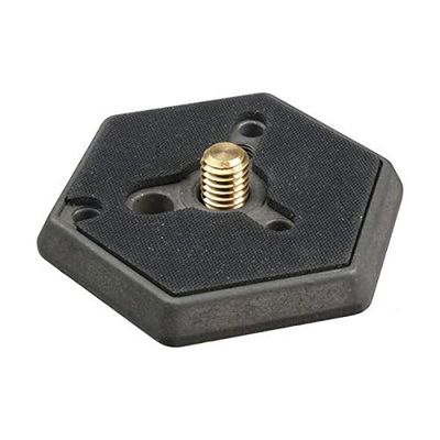 Manfrotto 030-38 Placa de montagem hexagonal de desbloqueio rápido com rosca de 3/8