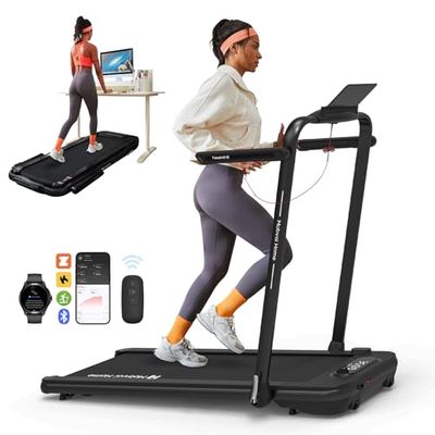 Mobvoi Home Loopband SE 3-in-1 Opvouwbare loopband 2,5 PK Voor Thuislooppad Draagbare loopmachine onder bureau met afstandsbediening LED-display voor thuis en op kantoor 120 kg 12 km/u