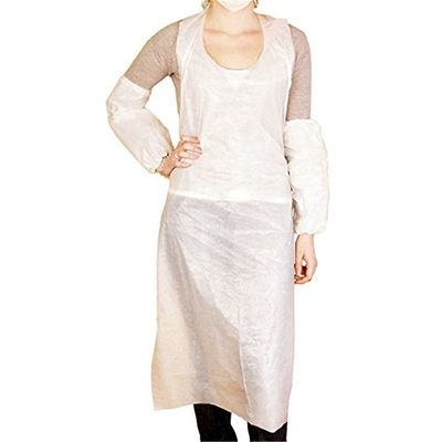 Garcia de Pou Aprons, 122 x 76 cm, Polyethylene, White, 122 x 76 x 30 cm