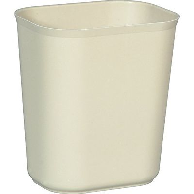 Rubbermaid Commercial Thermoset Polyester Fire-Resistant Wastebasket, Beige (FG254100BEIG)