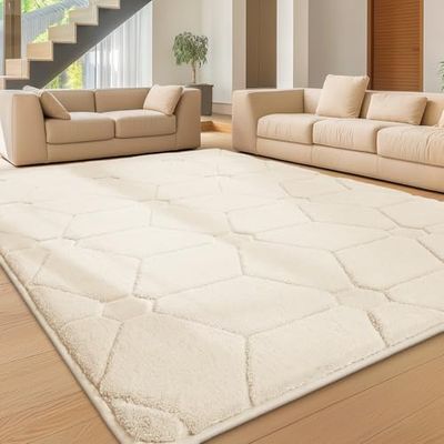 Sour Lemon Tapis à Poils Longs 3D pour Salon et Chambre à Coucher, Extra Large, Lavable en Machine, antidérapant, pour Chambre d'enfant, Chambre à Coucher, 160 x 230 cm, Gris