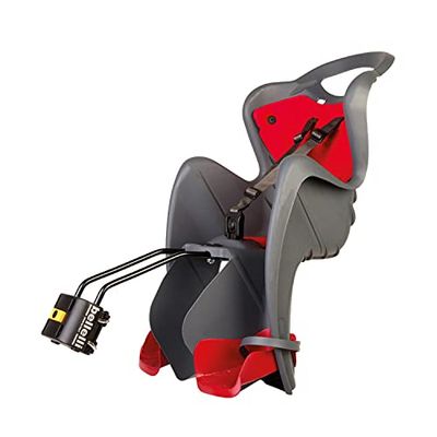 b bellelli Mr Fox - Siège arrière pour vélo - pour Les Enfants jusqu'à 22 kg, de 3 à 8 Ans - Fixation au Cadre - Gris foncé