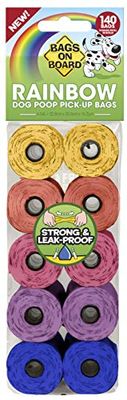 Bags on Board Dog Poop Bags Rainbow - 140 Poop Bags
