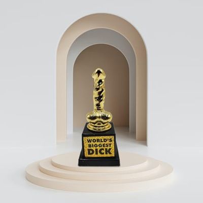 Grappige trofee "World's Biggest Dick" - Een zeer "mannelijke" graptrofee - Mad Monkey