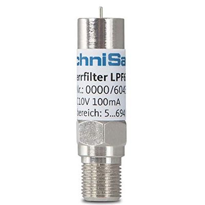 TechniSat Zubehör Antennen - Connettore coassiale BNC, Male connector/Female connector, 75 Ω, argento