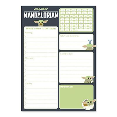 Grupo Erik Daily Planner A5 - Star Wars The Mandalorian | Weekly Planner Family, Desk Calendar, 54 Tear Off Pages Notepad | Baby Yoda Gifts Grogu, Star Wars Gifts