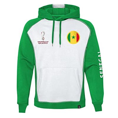 FIFA Felpa con Cappuccio Ufficiale World Cup 2022, Verde, S Uomo