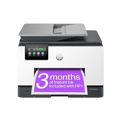 HP OfficeJet Pro 9132e All-in-One Printer | Colour | Printer for Small Office | Print, Scan, Copy Automatic document feeder| 2 Tray | 3 months Instant Ink with HP | Easy Setup | Up To 3 Years Warranty