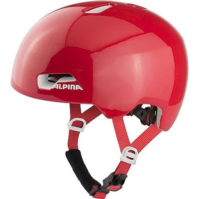 ALPINA Unisex - Kinderen, HACKNEY Fietshelm, red gloss, 51-56 cm