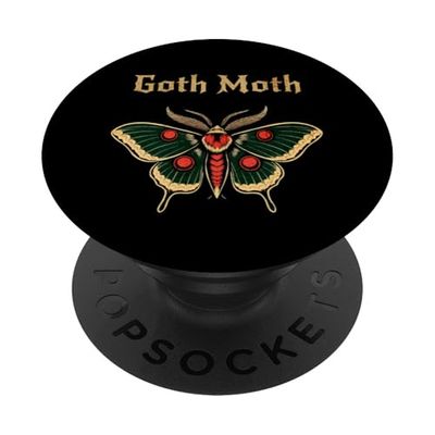 Creepy Gothic Goth Moth Halloween PopSockets Adhesive PopGrip